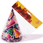 Party pro 4010216, sachet 6 chapeaux pointus multicolores