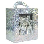 Party pro 40135047, kit cotillons argent luxe - pour 10 personnes