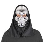 Party pro 4098, masque de crne argent avec capuche
