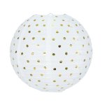 Party pro 502118m, boule japonaise blanche à pois or 35 cm taille m Party pro 502118m, boule japonaise blanche à pois or 35 cm taille m