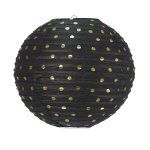 Party pro 502119m, boule japonaise noire � pois or 35 cm taille m