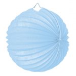 Party pro 502140l, lampion rond bleu tendre 30 cm