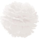 Party pro 50240, boule pompon papier de soie blanche 40 cm