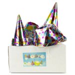 Party pro 57121981, set de 50 petits chapeaux carton mtalliss multicolores assortis