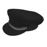 Party pro 84320080, casquette rocker simili - cuir noire