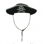 Party pro 84324659, chapeau pirate feutre noir