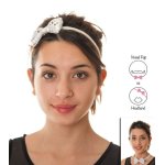Party pro 8551, noeud papillon sequin argent adulte
