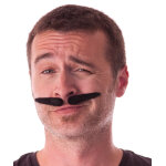 Party pro 862206, moustache gangster noire