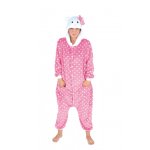 Party pro 862314, combinaison kigurumi chat rose adulte