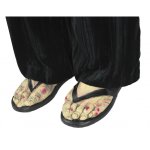 Party pro 86504, paire de pieds de zombie claquettes Party pro 86504, paire de pieds de zombie claquettes