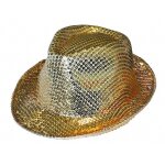 Party pro 865090612, chapeau borsalino sequin or
