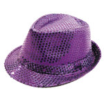 Party pro 865090616, chapeau borsalino sequin violet