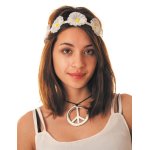 Party pro 86538, headband / bandeau grosses fleurs hippie, adulte