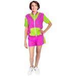 Party pro 865803, dguisement ensemble sport 80's avec short, vert / rose