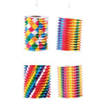 Party pro 877003, lampion cylindrique bariol, 13cm
