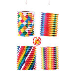 Party pro 877004, lampion cylindrique bariol, 16cm