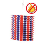 Party pro 877006, lampion cylindrique tricolore france ignifug, 16cm