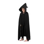Party pro 888004, cape avec capuche pointu noir pour enfant