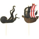 Party pro 913102, sachet de 6 pics à gateau cake topper pirate Party pro 913102, sachet de 6 pics à gateau cake topper pirate