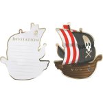 Party pro 913106, sachet de 8 cartes d'invitation pirate