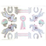 Party pro 913150, lot 2 planches de 25 stickers cheval équitation Party pro 913150, lot 2 planches de 25 stickers cheval équitation