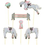 Party pro 913152, sachet de 6 pics � gateau cake topper cheval �quitation