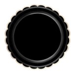 Party pro 91321, sachet de 8 assiettes festonnées noires Party pro 91321, sachet de 8 assiettes festonnées noires