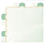 Party pro 91352, sachet de 16 serviettes festonnes vert pastel