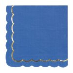 Party pro 91356, sachet de 16 serviettes festonn�es bleu