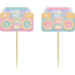 Party pro 91390p, sachet de 10 pics  cocktail annes 90's