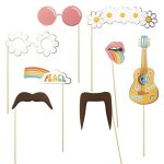 Party pro 913fppb, set 8 accessoires photobooth hippy party