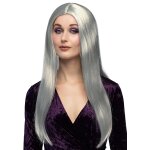 Perruque cheveux longs gris