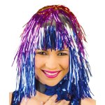 Perruque disco multicolore