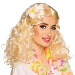 Perruque hawa femme avec fleur