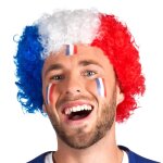 Perruque tricolore bleu / blanc / rouge france
