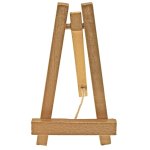 Petit chevalet bois 10cm luxe avec ficelle, or