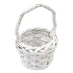 Petit panier en saule, petit modèle 11, 5cm blanc Petit panier en saule, petit modèle 11, 5cm blanc
