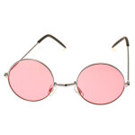 Petites lunettes beatnik rondes, rose