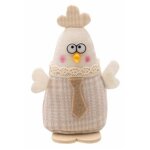 Petite poule vichy aux grands yeux 12cm color�e