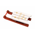 Marque - place luge joyeux nol en bois 6cm