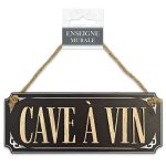 Plaque en bois cave a vin 19, 5cm