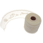 Plaquette tulle vive les maries - 10 m�tres - ivoire