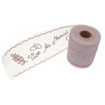 Plaquette tulle vive les maries - 10 mtres - rose