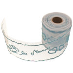 Plaquette tulle vive les maries - 10 mtres - turquoise