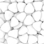 Pochon 500g mini - coeur, blanc brillant (mini - coeurs)