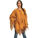 Poncho indien marron