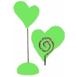 Porte - nom coeur aimant, vert