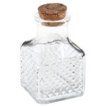 Pot carr vintage transparent 7 cm (x1)