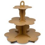 Prsentoir 3 tages en carton 34cm, kraft