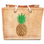 Sac jute sequins ananas